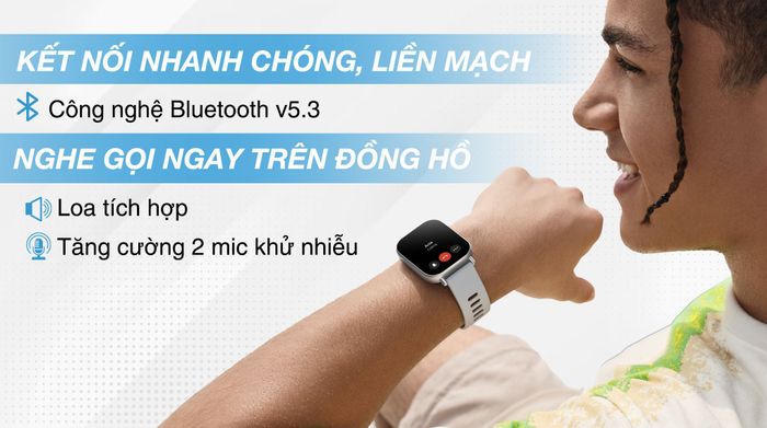 Đồng hồ thông minh Xiaomi Redmi Watch 5 Active - Kết nối Bluetooth