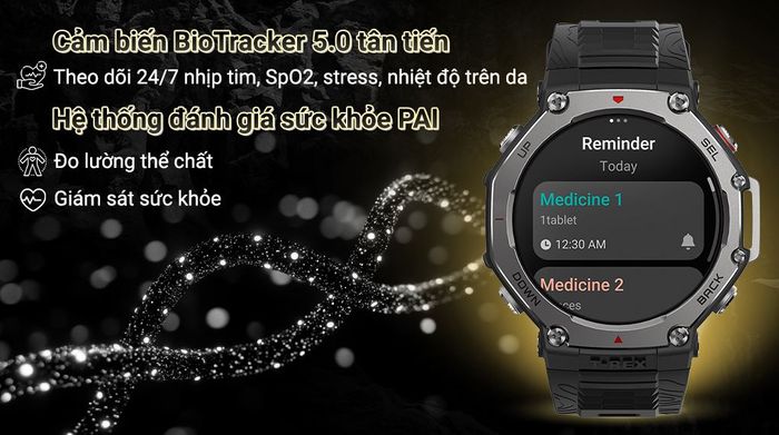 Đồng hồ thông minh Amazfit T-Rex 3 - Sức khỏe 
