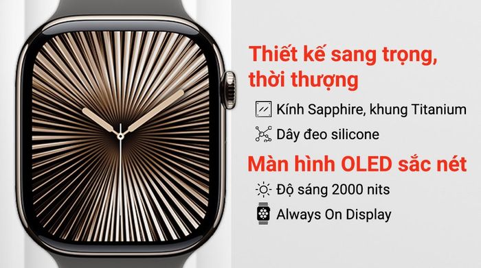 Apple Watch Series 10 GPS + Cellular 46mm viền Titanium dây thể thao - Thiết kế