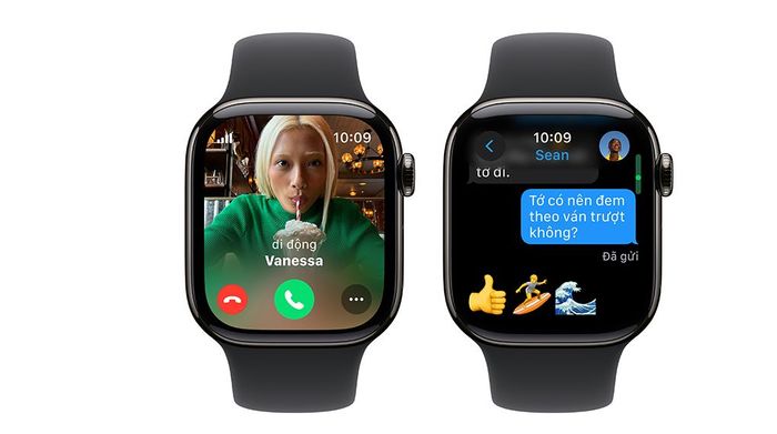 Apple Watch Series 10 GPS + Cellular 42mm viền Titanium dây thể thao - Nghe gọi 