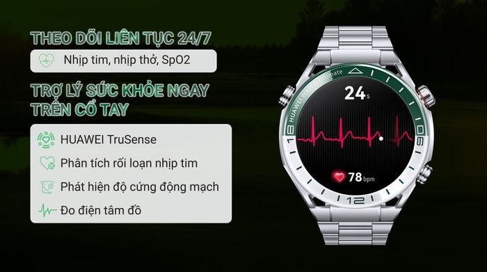 Đồng hồ thông minh Huawei Watch Ultimate - Sức khỏe