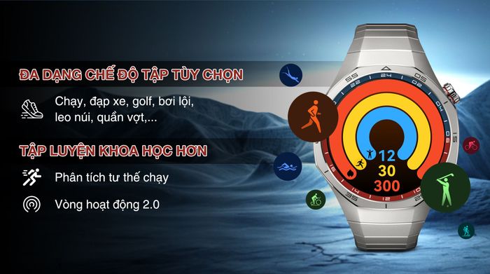 Huawei Watch GT 5 Pro 46mm viền Titanium dây Titanium - Luyện tập