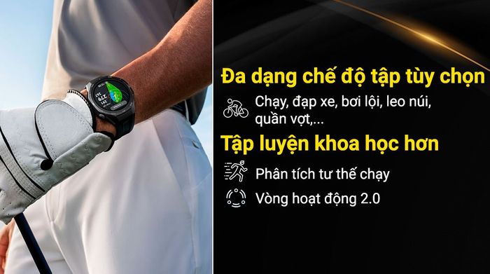 Huawei Watch GT 5 Pro 46mm viền Titanium dây cao su - Luyện tập