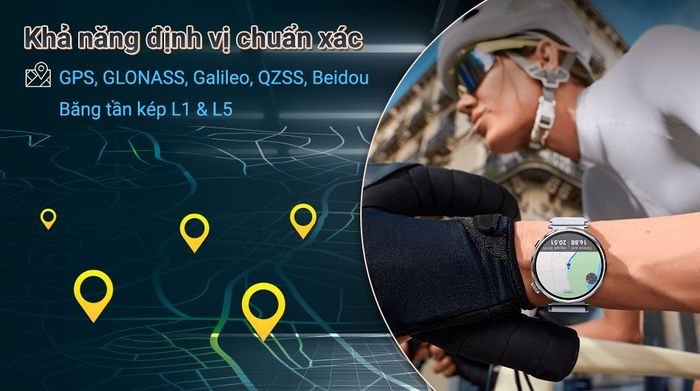 Huawei Watch GT 5 41mm viền thép dây da - Định vị