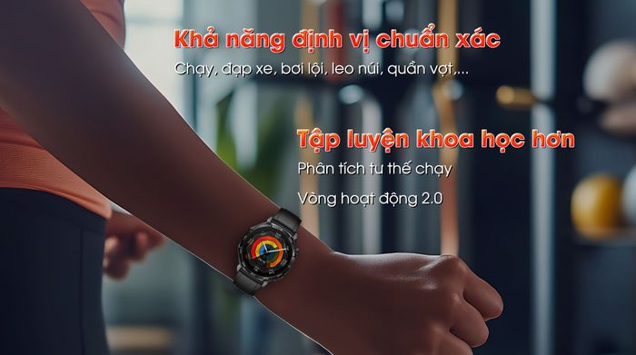 Huawei Watch GT 5 46mm viền thép dây cao su - Luyện tập