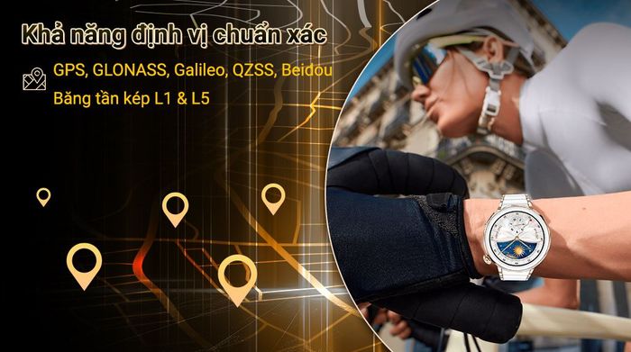 Huawei Watch GT 5 Pro 42mm viền gốm dây gốm - Định vị