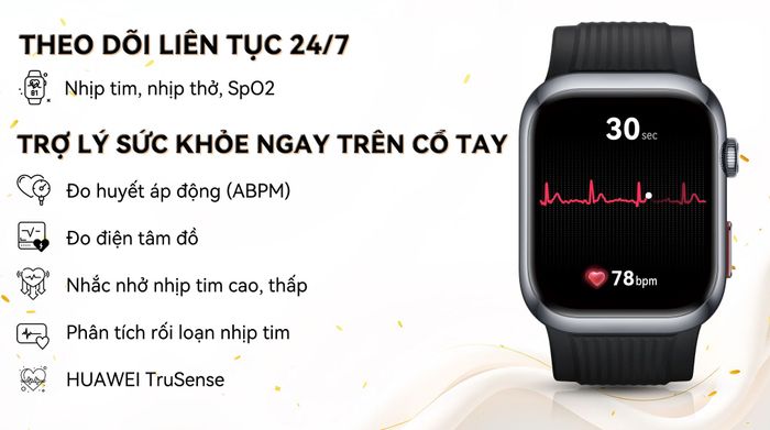 Đồng hồ thông minh Huawei Watch D2 - Sức khỏe