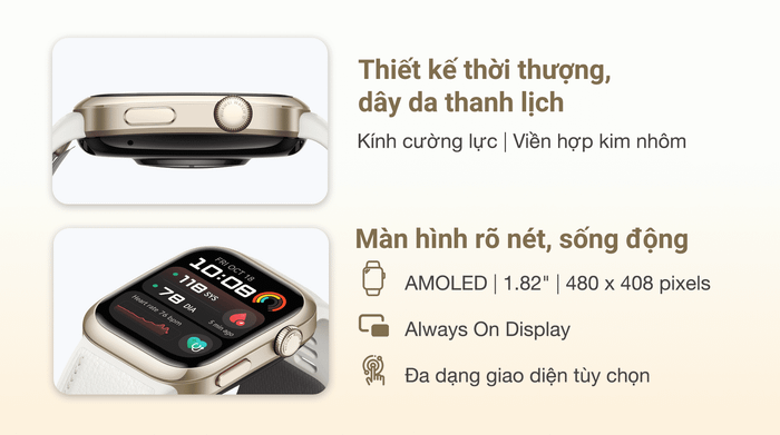 Huawei Watch D2 48mm dây da - Thiết kế