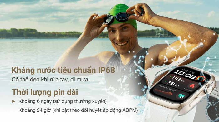 Huawei Watch D2 48mm dây da - Pin và Chống nước