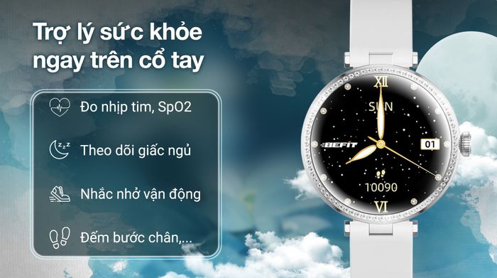 Đồng hồ thông minh BeFit Luna 33mm dây silicone - Sức khỏe