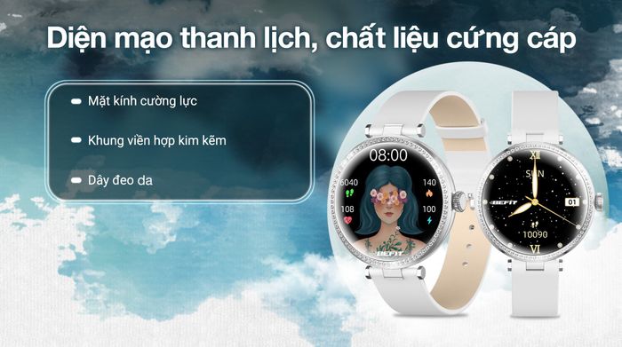 Đồng hồ thông minh BeFit Luna 33mm dây da - Thiết kế