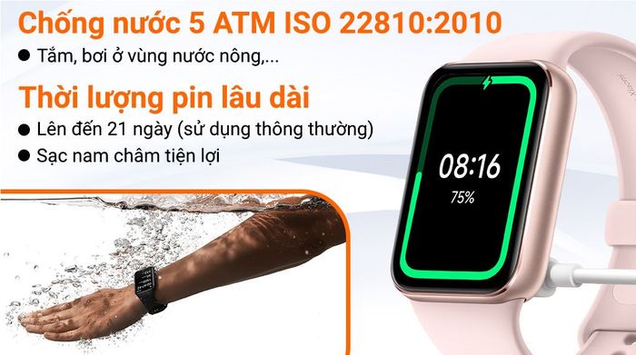 Vòng đeo tay thông minh Mi Band 9 Pro - Pin và Chống nước