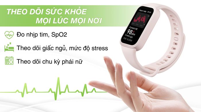 Vòng đeo tay thông minh Mi Band 9 Active - Sức khỏe
