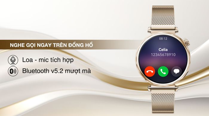 Huawei Watch GT 5 41mm viền thép dây Milanese - Nghe gọi