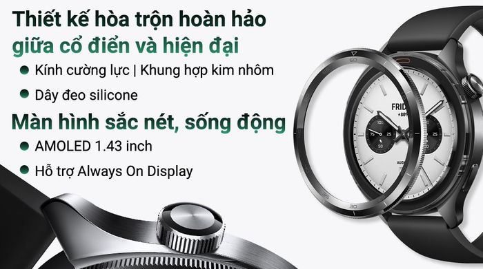 Xiaomi Watch S4 47mm dây silicone - Thiết kế