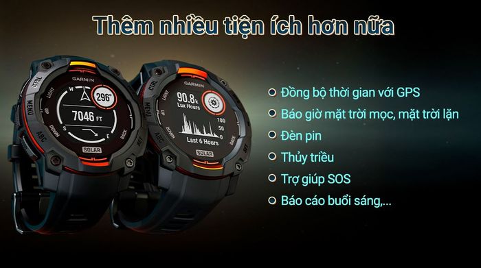 Garmin Instinct 3 Solar 50mm dây silicone - Tiện ích khác
