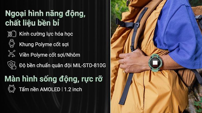 Garmin Instinct 3 45mm dây silicone - Thiết kế