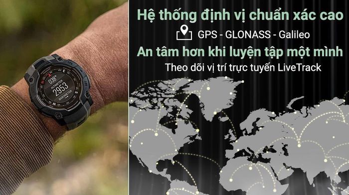 Garmin Instinct 3 45mm dây silicone - Định vị
