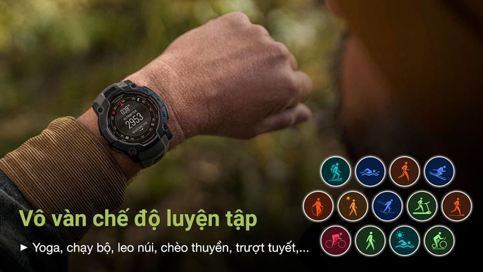 Garmin Instinct 3 50mm dây silicone - Luyện tập