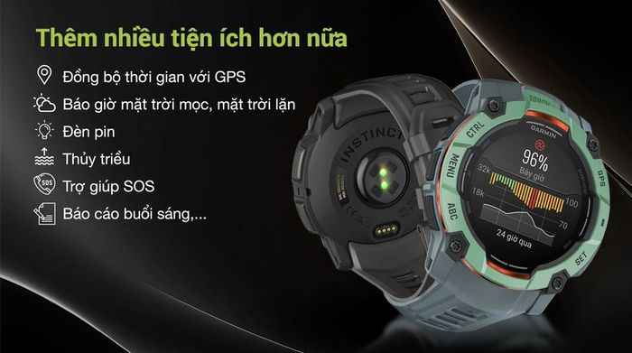 Garmin Instinct 3 50mm dây silicone - Tiện ích khác
