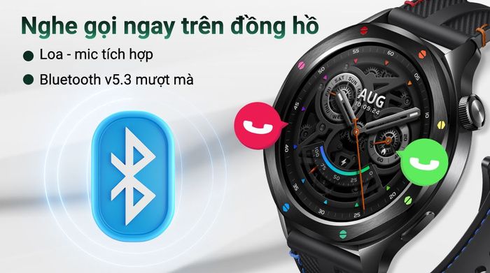 Xiaomi Watch S4 47mm Đen Cầu Vồng - Nghe gọi