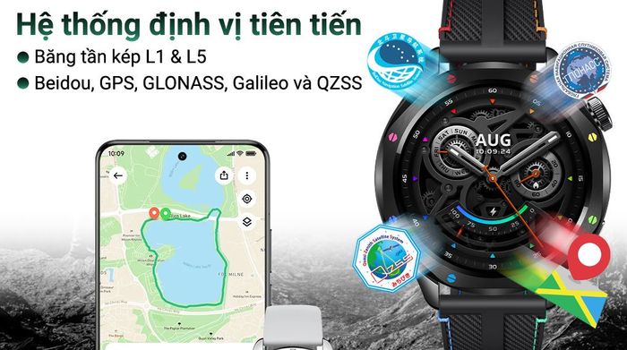 Xiaomi Watch S4 47mm Đen Cầu Vồng - Định vị