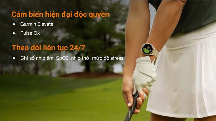 Garmin Approach S50 43mm dây nylon - Sức khỏe
