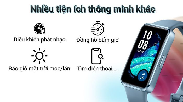 Huawei Band 10 viền nhôm dây cao su - Tiện ích khác