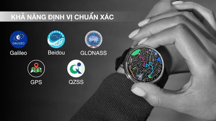 Amazfit Active 2 Sapphire 43.9mm dây da - Định vị