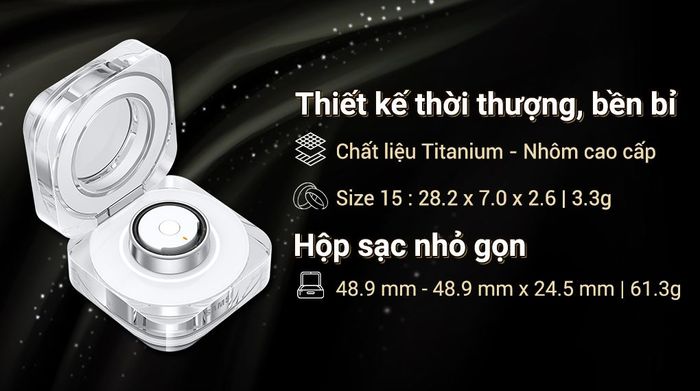 Nhẫn thông minh Samsung Galaxy Ring Size 15 - Thiết kế