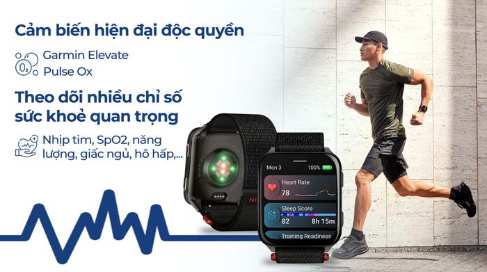 Garmin Venu X1 Sapphire 51.2mm dây nylon - Sức khỏe