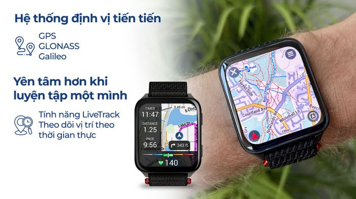 Garmin Venu X1 Sapphire 51.2mm dây nylon - Định vị