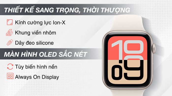 Apple Watch SE 3 40mm viền nhôm dây thể thao - Thiết kế