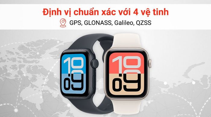 Apple Watch SE 3 GPS + Cellular 40mm viền nhôm dây thể thao - Định vị