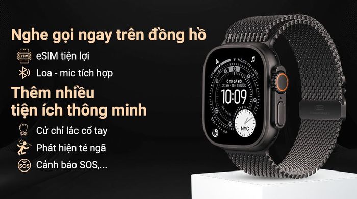 Apple Watch Ultra 3 GPS + Cellular 49mm viền Titanium dây Milan - Tiện ích khác
