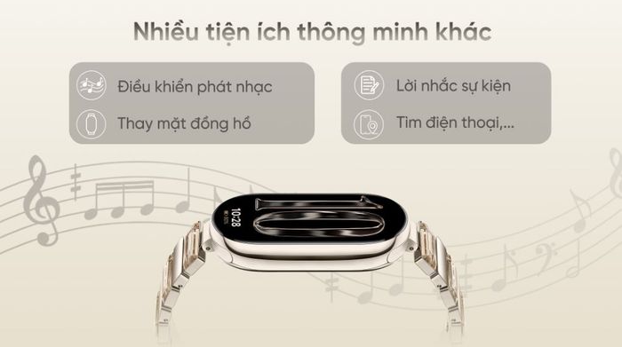 Xiaomi Mi Band 10 viền nhôm dây kim loại - Tiện ích khác