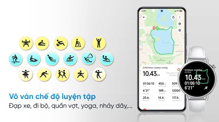 Xiaomi Watch S4 41mm dây da - Luyện tập