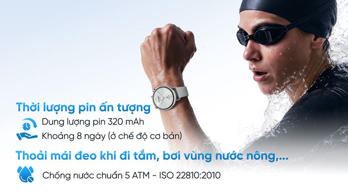 Xiaomi Watch S4 41mm dây da - Pin và Chống nước