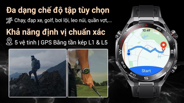 Huawei Watch Ultimate 2 là “huấn luyện viên cá nhân” khi hỗ trợ hơn 100 chế độ luyện tập khác nhau và hệ thống Định vị hiện đại