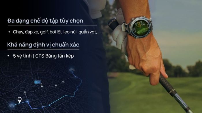 Huawei Watch Ultimate 2 47.8mm với hơn 100 chế độ luyện tập, từ chạy bộ, bơi lội, đạp xe đến golf và leo núi
