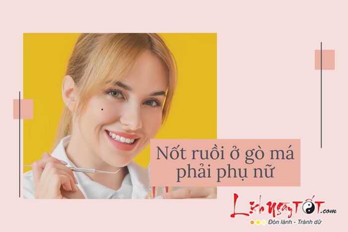 Nốt ruồi ở gò má phụ nữ