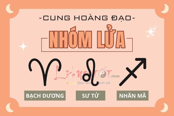 Nhóm cung Lửa bao gồm những cung nào