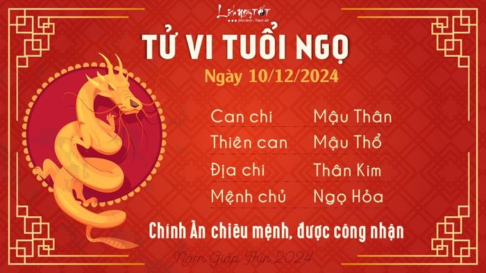 Tử vi hôm nay 10/12/2024 - Tuổi Ngọ