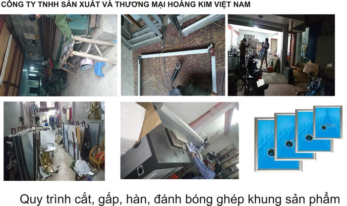 quy trình cắt ghép khung