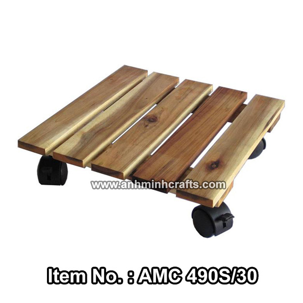 Đế gỗ vuông có bánh xe AMC 490S30