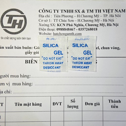 Gói hút ẩm - Loại 1g Xanh