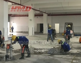 Đập phá bê tông tầng hầm