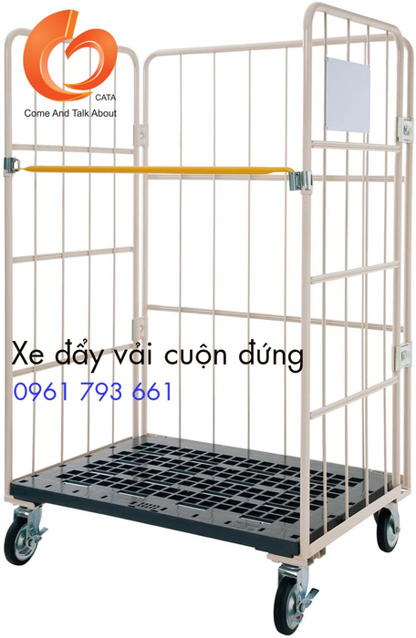 Xe đẩy vải cuộn đứng