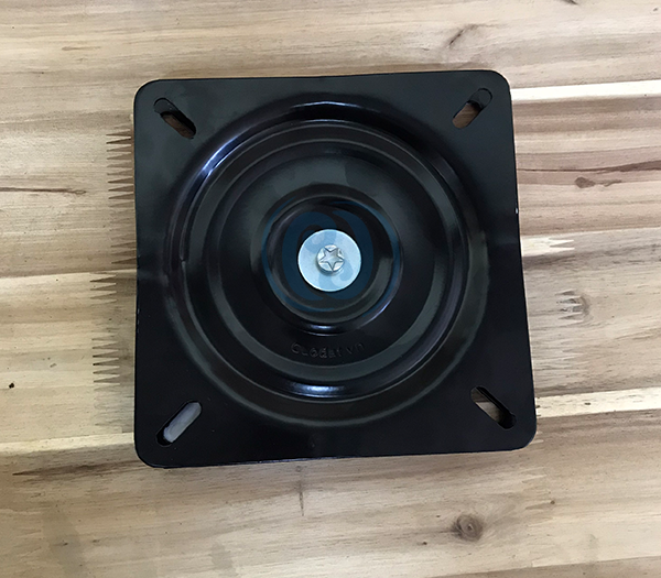 Mâm xoay 1 vòng bi 180x180x2.5 màu đen không vòng nhựa