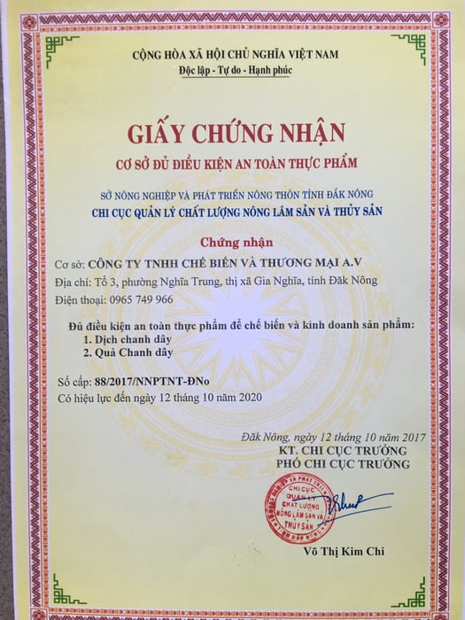 Chứng nhận